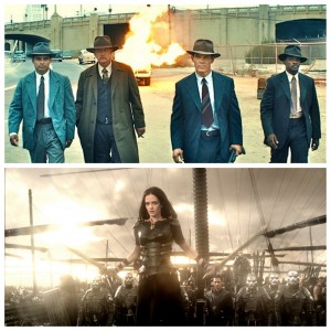 Gangster Squad (haut), 300: La Naissance d'un empire (bas), droits réservés.